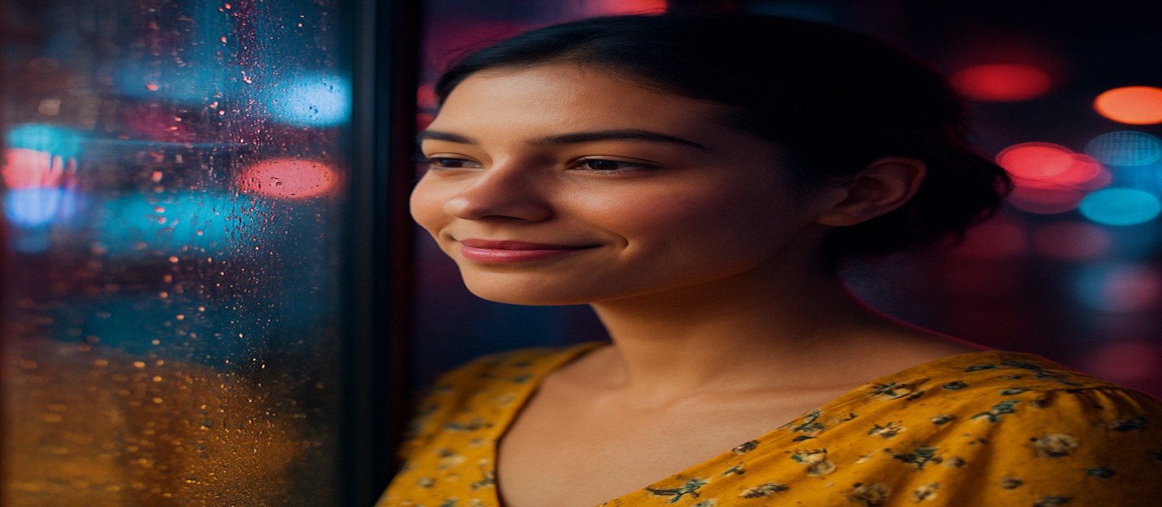 একজন মেয়ে হাসছে bd1111 এ একটি উজ্জ্বল আলোয় জ্বলন্ত গেমিং প্ল্যাটফর্মে একটি আরকেড গেমের পাশে বসে আছে